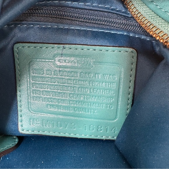 PROJECT Coach Kristin East West Leather Zip Tote 16814 Aegean Large Shoulder Bag - Picture 3 of 12